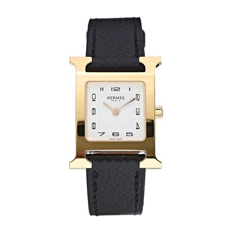 hermes epsom heure h hour watch pm noir black
